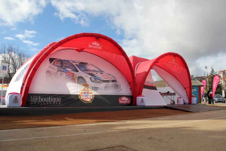 Boutique pour le rallye de Monte-Carlo